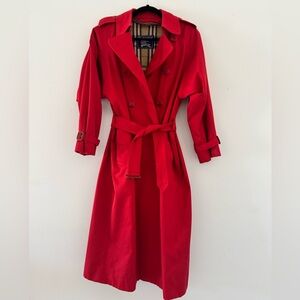 Vintage Burberrys Trench Coat, Red